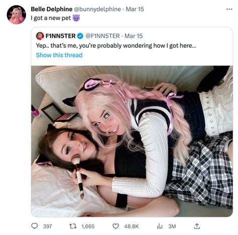 belle delphine and finnster leaked|Belle Delphine And F1NN5TER Hang Out Putting Internet On。